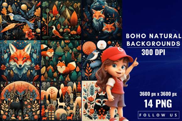 Boho Natural Backgrounds: Free-Spirited Design Assets
