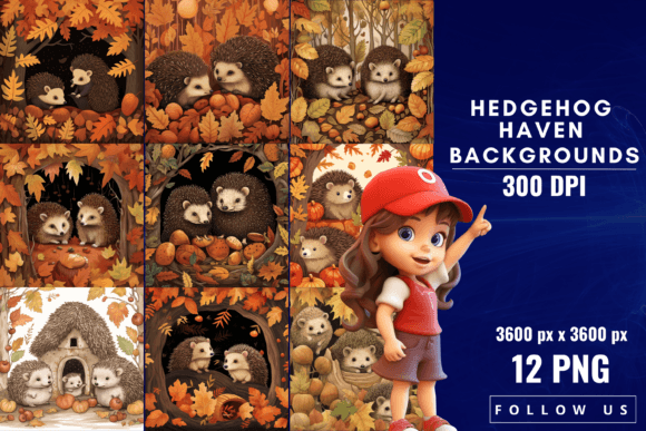 Bring Cozy Charm to Your Projects with Hedgehog Haven Backgrounds