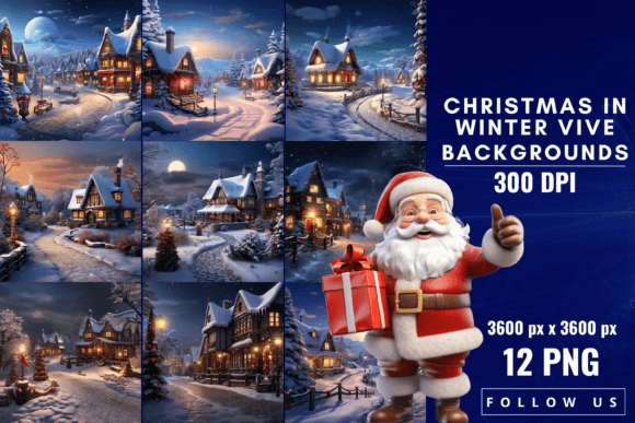 Christmas in Winter Vibe Backgrounds