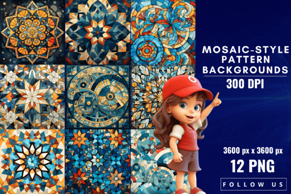 Elevate Your Visuals with Mosaic-Style Pattern Backgrounds