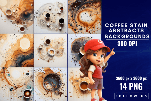 Embrace Organic Texture: The Art of Coffee Stain Abstracts Backgrounds