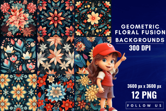 Geometric Floral Fusion Backgrounds: A Designer's Guide