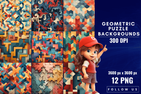 Geometric Puzzle Backgrounds: Structured Complexity for Modern Design