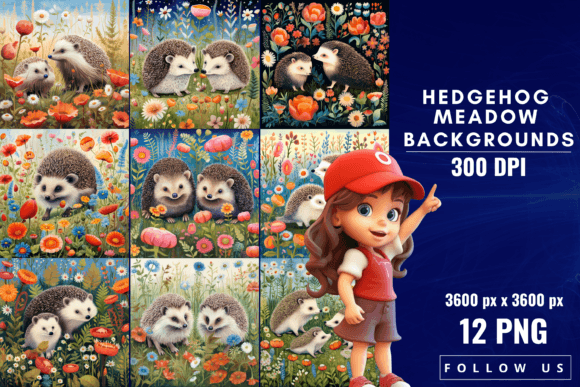 Hedgehog Meadow Backgrounds: Bringing Whimsy to Your Work