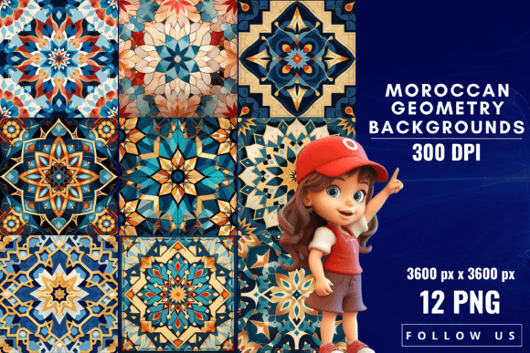 Moroccan Geometry Backgrounds: Infusing Projects with Ancient Elegance