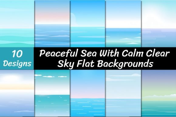 Peaceful Sea with Sky Flat Backgrounds: A Designer's Guide