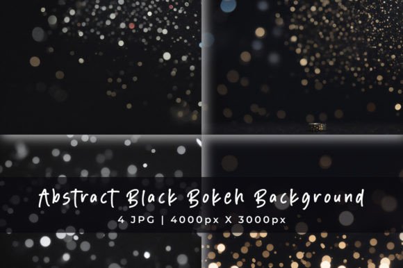 Realistic Black Bokeh Lights Backgrounds for Modern Design