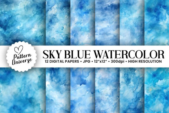 Sky Blue Watercolor Texture Backgrounds: A Designer's Guide