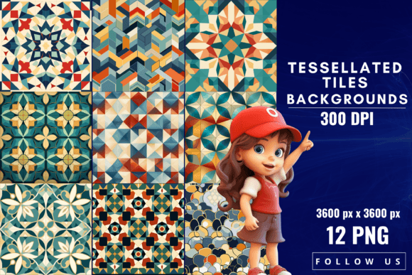 Tessellated Tiles Backgrounds: Geometry in Design