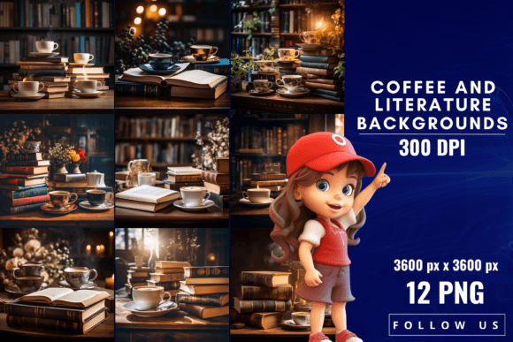 The Art of Storytelling: Coffee and Literature Backgrounds