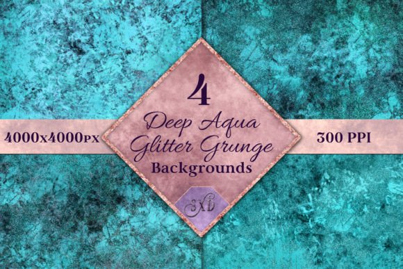 Unleash Your Creativity with Deep Aqua Glitter Grunge Backgrounds