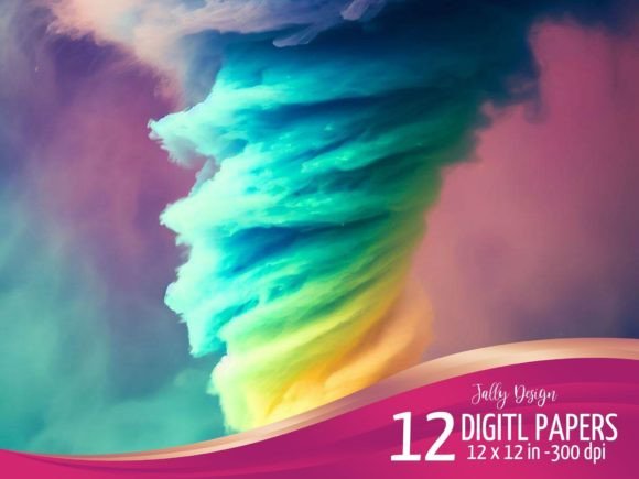 Unleashing Creative Energy with Rainbow Chalk Tornado Backgrounds