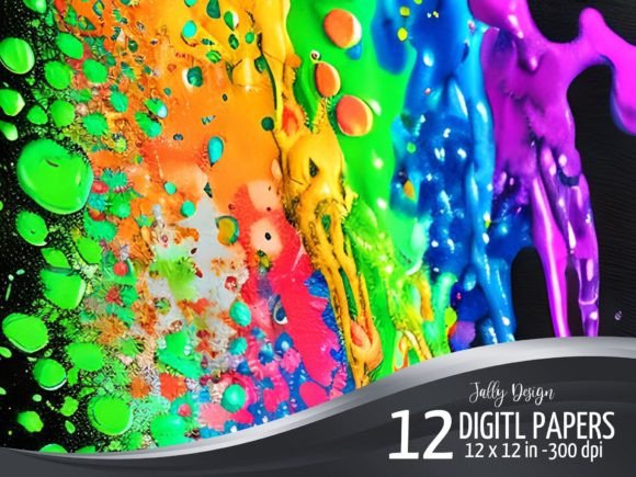 Unlock Creative Potential with Vivid Rainbow Alcohol Ink Backgrounds