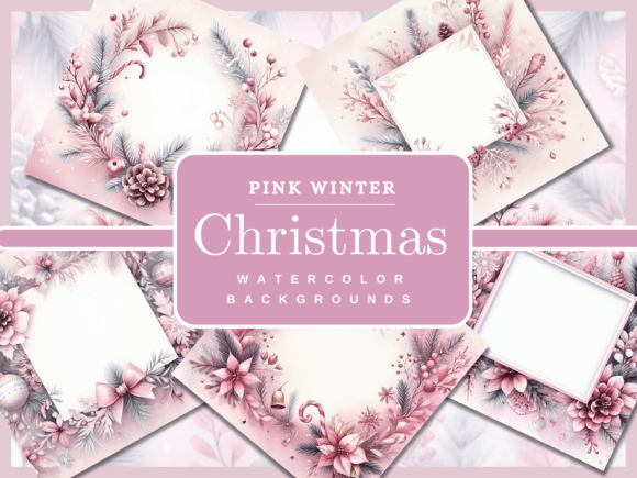 Winter Frames Pink Christmas Backgrounds: A Design Deep Dive