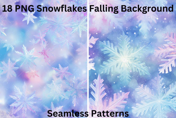 Winter Magic for Your Designs: 18 PNG Snowflakes Falling Backgrounds