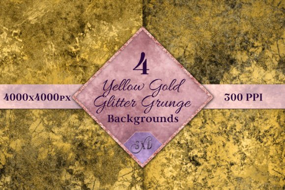 Yellow Gold Glitter Grunge Backgrounds: The Ultimate Design Asset
